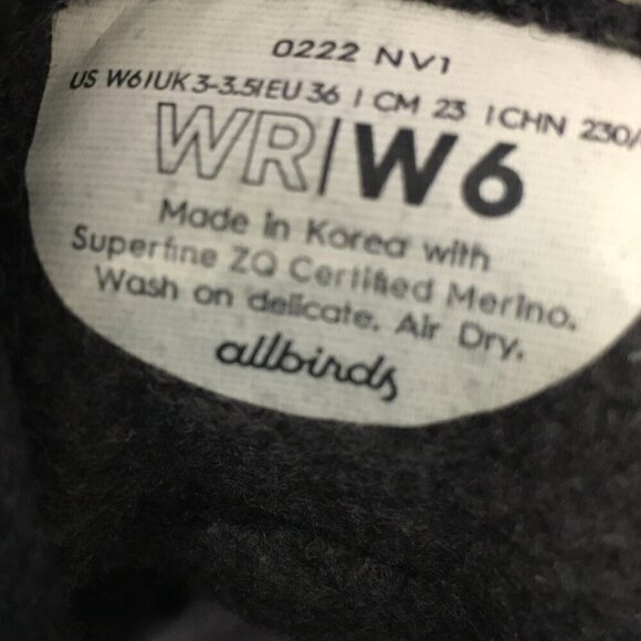 Allbirds Women's Dark Grey Comfort Shoes Merino Wool size 6 - Picture 7 of 8